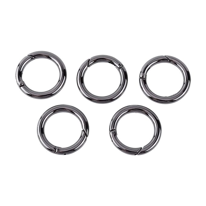 Odorkle Carabiner Set - 5 Stuks Zinklegering Ronde Sleutelhangers
