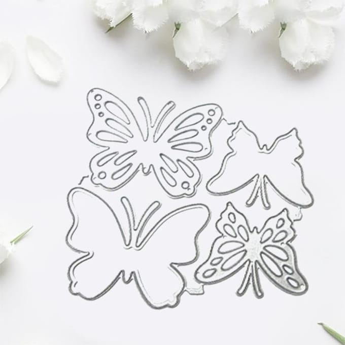 pour papillon matrice de découpe ensemble combiné couteau de gaufrage moule matrice modèle white