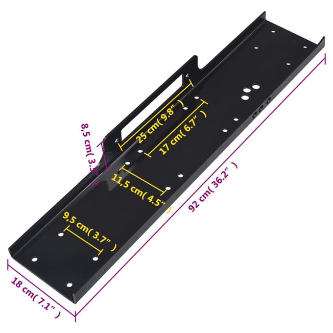 vidaXL - Montageplaat - 12000 - lbs - universeel