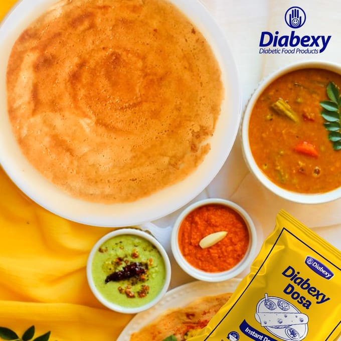 Diabexy Dosa, Suikercontrole Instant Dosa Mix - 350 gram yellow