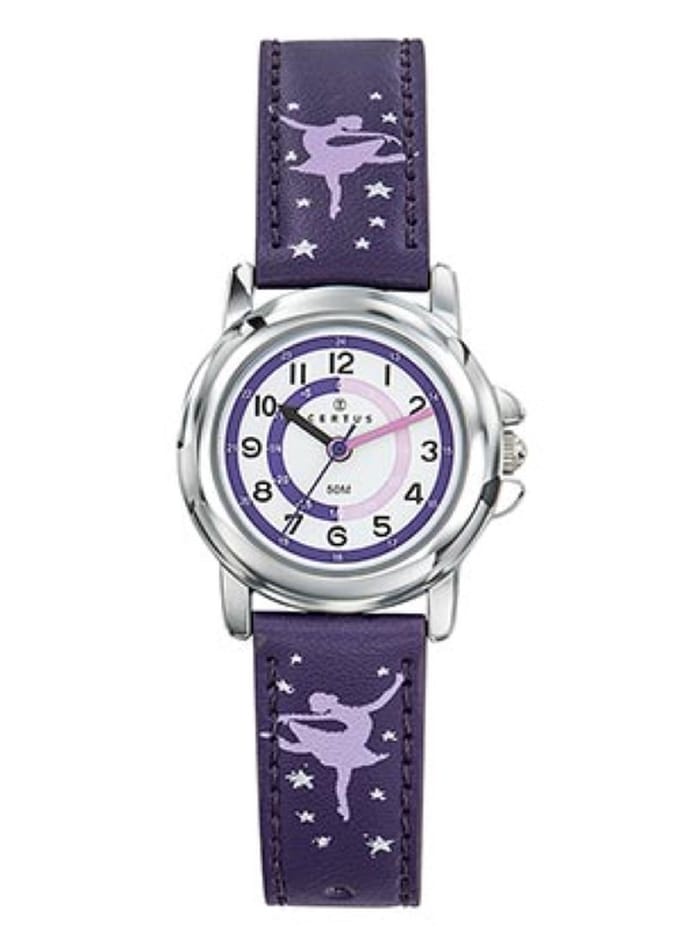Certus-Kinderhorloge-Paars lederen band-Danseres band.