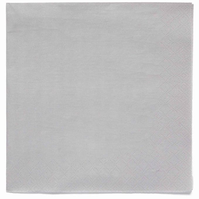 20 zilveren eco servetten 33cm