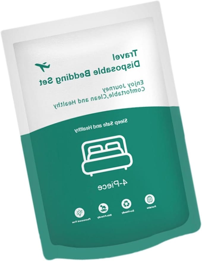 Reis Beddengoed Set - Slaap Set - Hygiënisch Slapen - Wegwerpbaar - 4-delig - Wit
