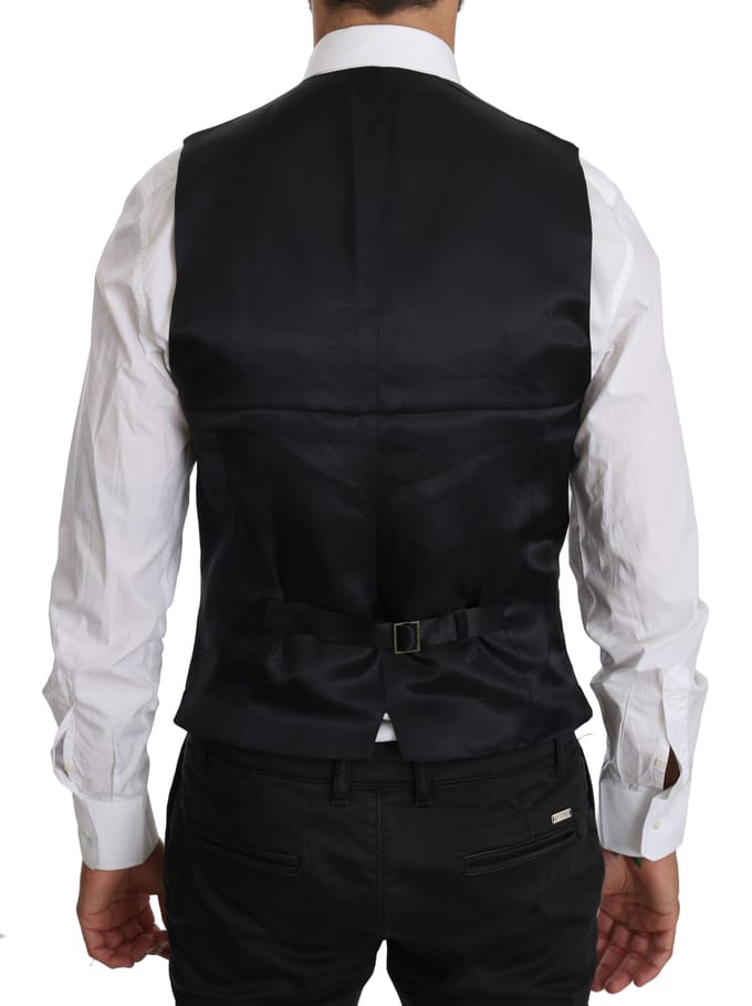 Dolce & Gabbana Heren Blauwe Wollen Vest Formeel Gilet