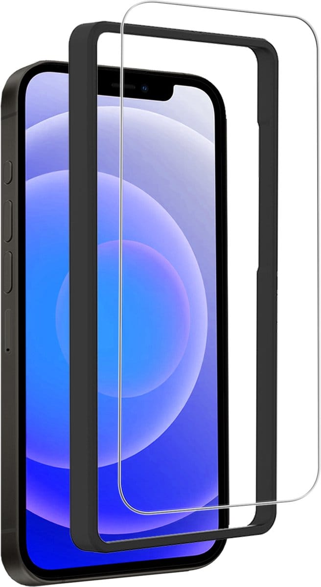 Screenprotector - Geschikt voor Apple iPhone 12 - Met Installatie Frame - Beschermglas - Gehard Glas - Tempered Glass - Screen Protector