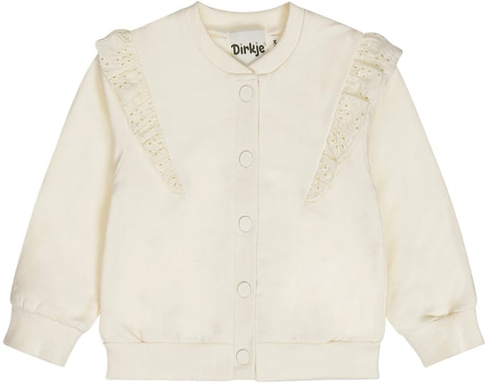 Dirkje Meisjes Loose Fit Vest - Off-white