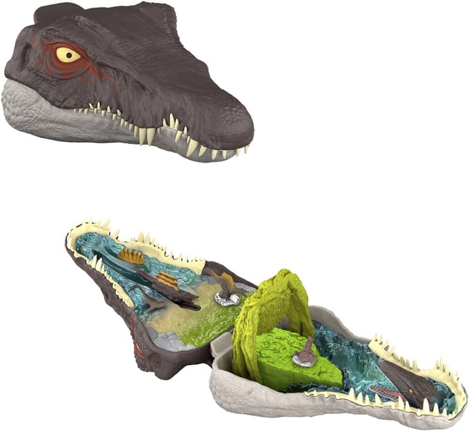 Mattel dinosaurus speelgoed Jurassic World Micro Compact Spinosaurus.