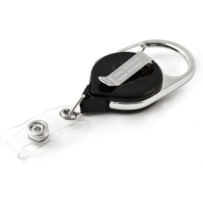Key-Bak Retract-A-Badge Karabijnhaak Voor Pasjes en Naamkaartjes 5-Pack