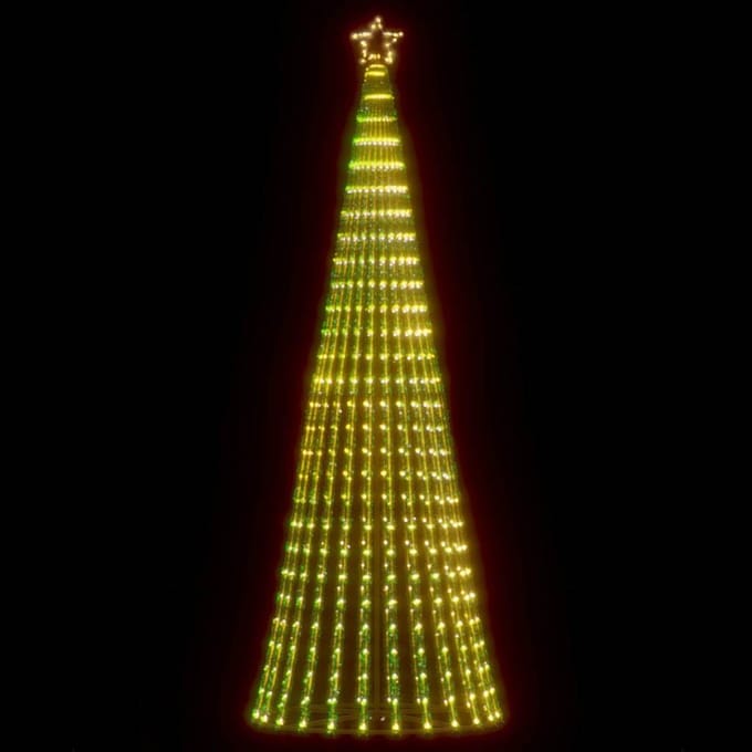Vidaxl Sapin de Noël Conique Lumineux, 475 LED Blanc Chaud, 247 cm