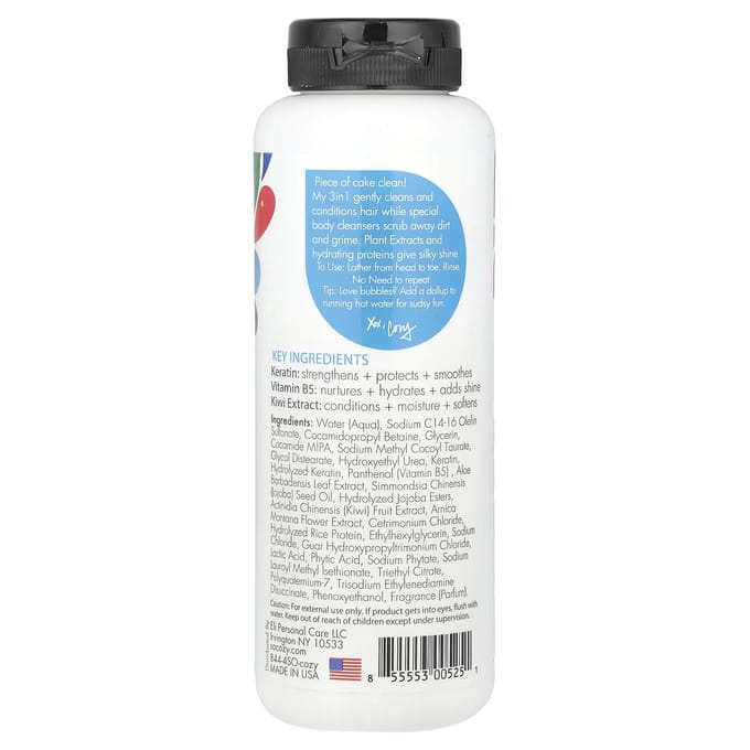 SoCozy, Enfants, Shampooing Après-shampoing Lavage 3-en-1, 10,5 fl oz (311 ml) gray