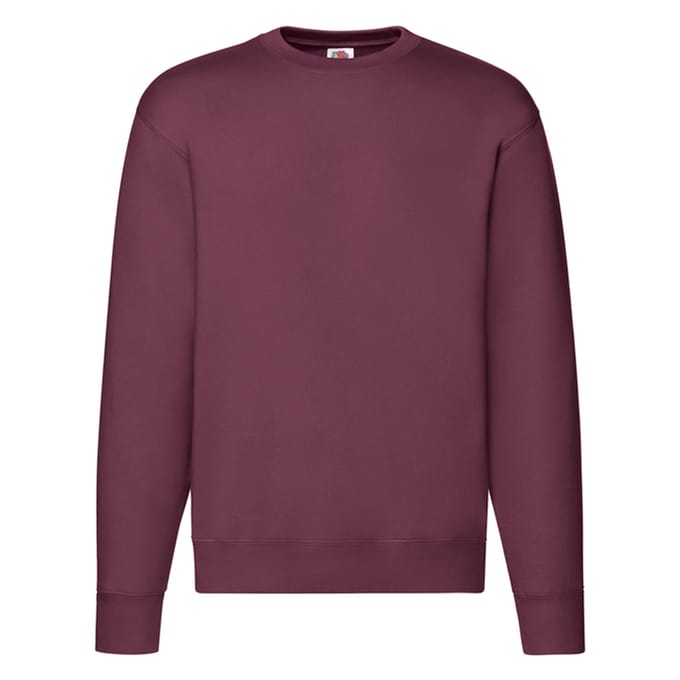 Fruit of the Loom Heren Premium Ingelegd Sweatshirt (Bourgondië)