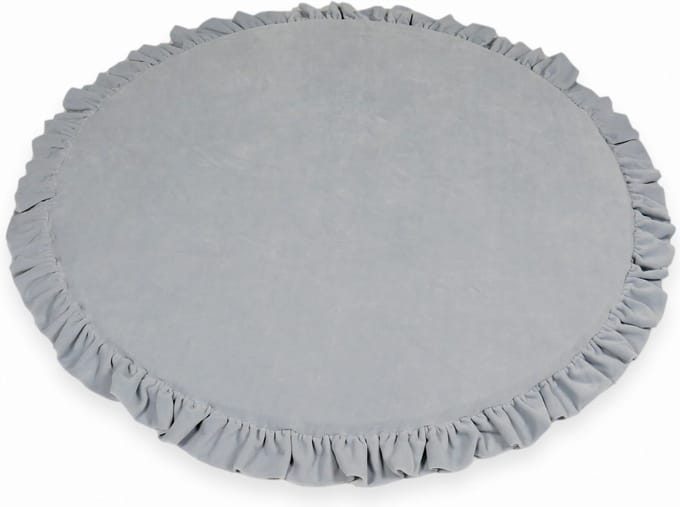 Speelmat - speelnest 100cm - velvet - lichtgrijs