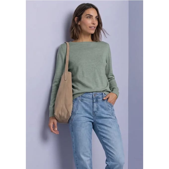 Basic trui met boothals