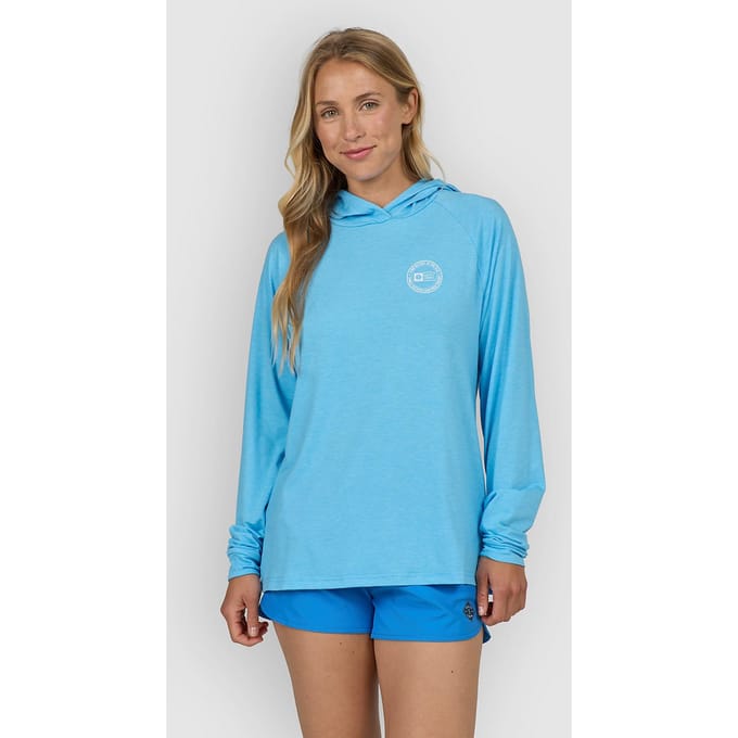 Salty Crew Circled Tech Hoody Longsleeve Lycra blauw