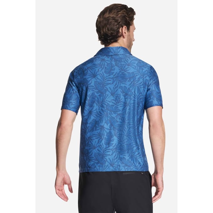 Skechers GO DRI All Day Gedrukt Polyester Heren Witte Poloshirt