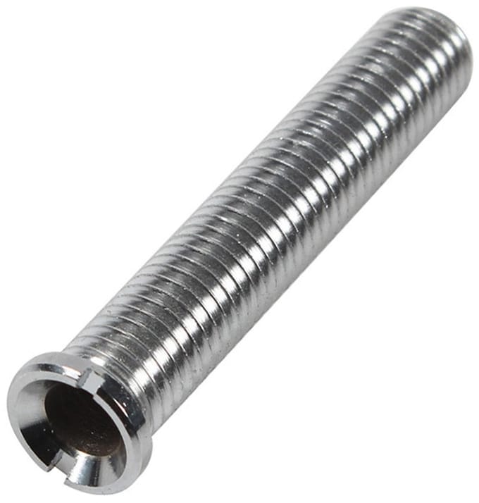 M12 x 70 mm messing holle schroef voor spoelbak - keukenzinkaccessoire - zilver