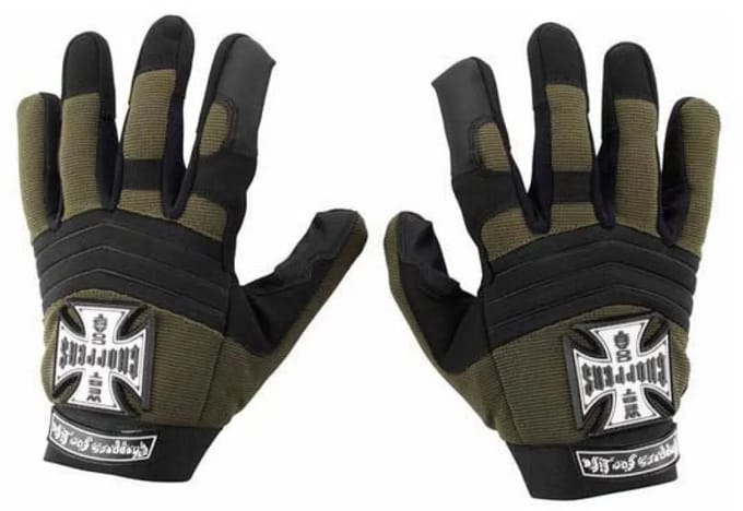 West Coast Choppers Pay Up Sucker Handschoenen Groen,Zwart S Man