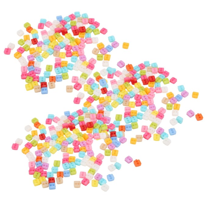 500 stuks Naaiknopen Plastic Hars Waterdicht Duurzaam Kleding Accessoires voor DecoratieVierkant
