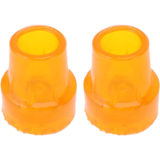 2 stuks Stokpunten Antislip Rubber Krukstok Rubberen Pads Punten Vervanging voor Wandelstok yellow