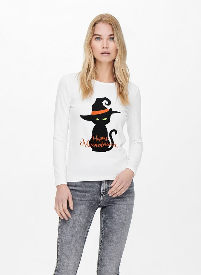 Starry Indigo - Halloween Kostuum - Reflective Kat - Dames T-shirt
