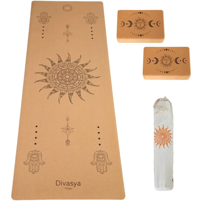 Kurkens yoga mat met set Divasya-Yoga 002