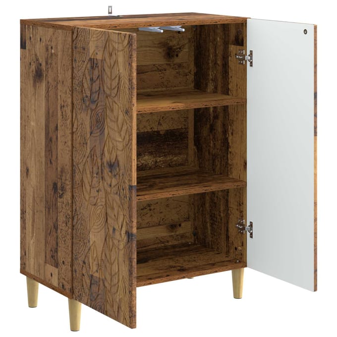 vidaXL - Dressoir - Oud - hout - 66 - x - 34,5 - x - 90 - cm - Bewerkt - hout