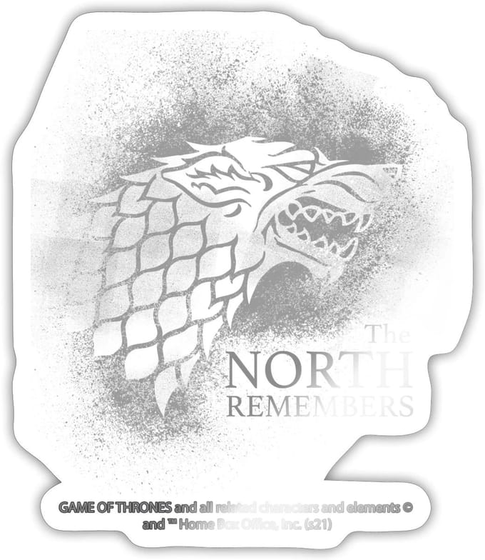 Game Of Thrones The North Remembers Sticker maat S (10 x 10 cm)