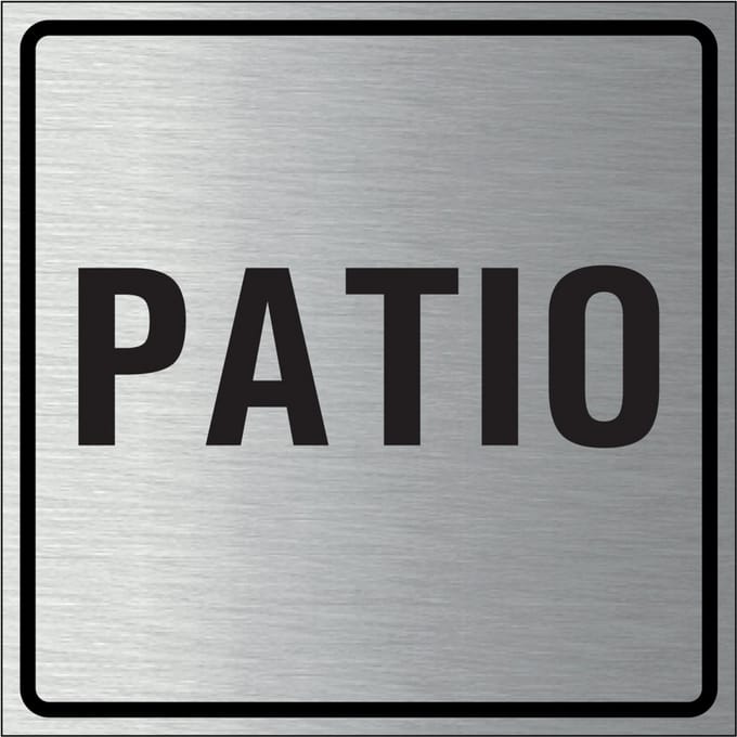 Patio bordje, geborsteld aluminium 100 x 100 mm
