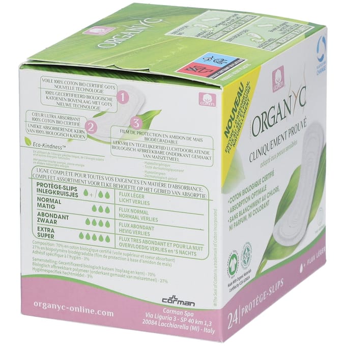 Organyc, Biologisch Katoenen Inlegkruisjes, Kleine Hoeveelheid, Pak van 24 yellow