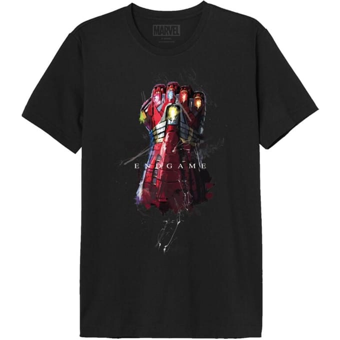 Marvel - Disney T-shirt - Endgame Gauntlet - S tot M - voor Mannen - zwart