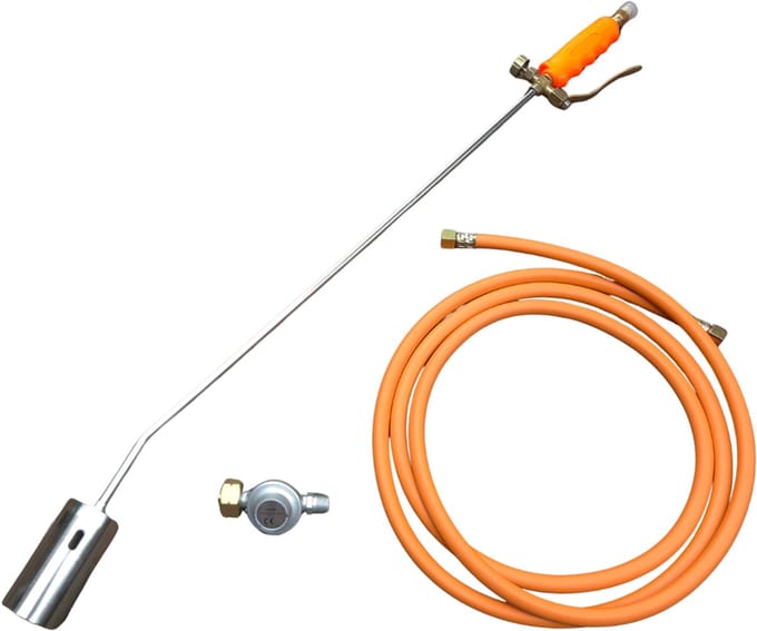 Gasbrander onkruidbrander 90 cm met 3 Meter Gasslang & 2,5 Bar Gasdrukregelaar