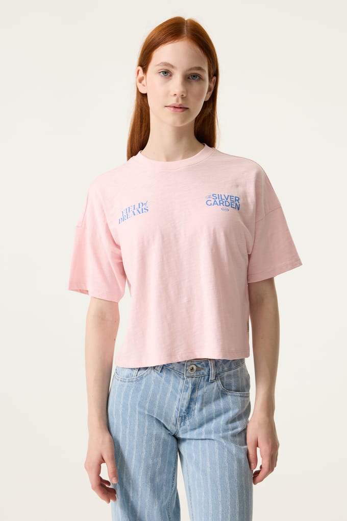 T-shirt met opdruk op de borst meisje Garcia