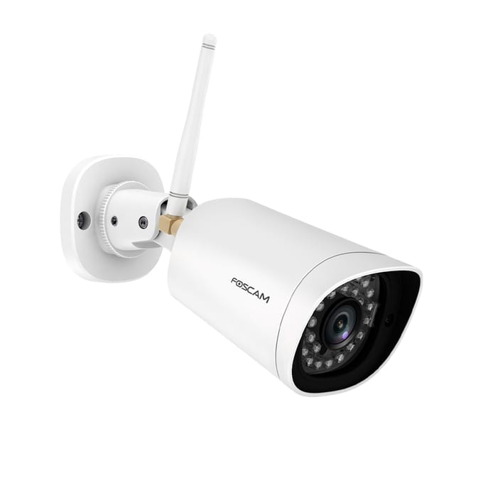 Foscam G4P Beveiligingscamera Buiten – 4MP Super HD WiFi IP Camera – Nachtzicht 20m – Bewegingsdetectie – IP66 – Google Assistant Alexa Homey – MicroSD Cloud NAS – Wit