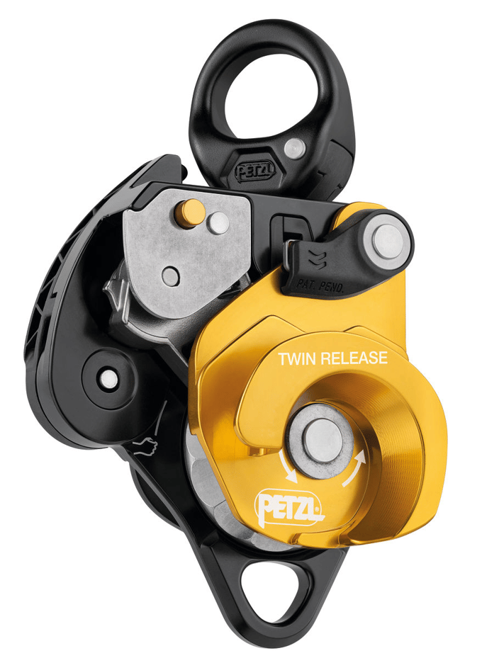 Petzl Twin Release – Dubbele Katrol inclusief Afdaalfunctie en Progress Capture Systeem 13 mm & 36 KN