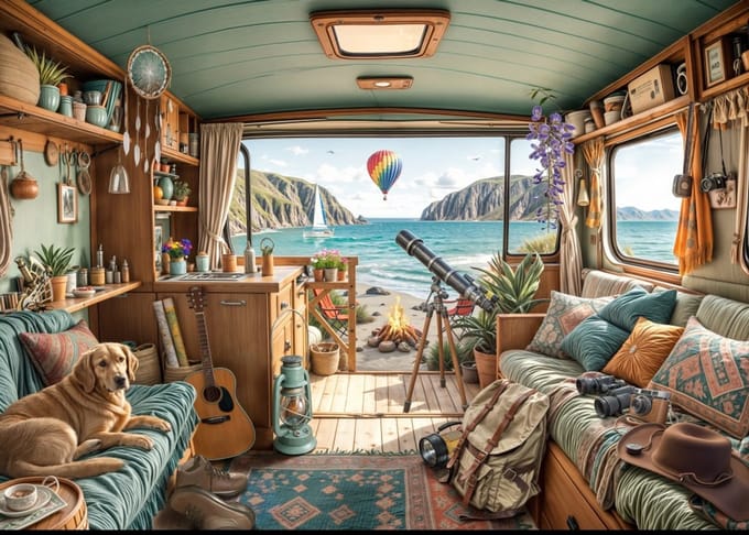 Bluebird Puzzle legpuzzel Camping Coast - 500 stukjes puzzel.