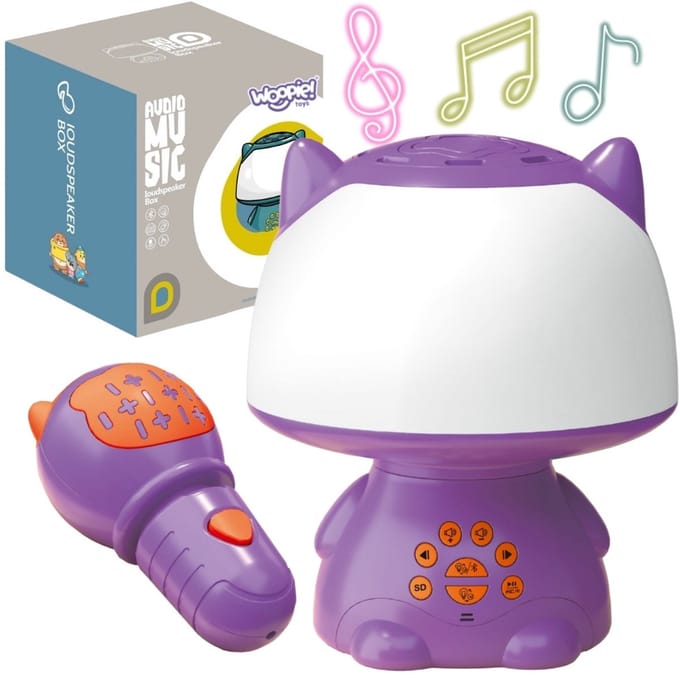 Woopie multifunctionele Rgb-lamp Bluetooth-luidspreker Karaoke stemmodulator SD-kaart Aux paars - UNI