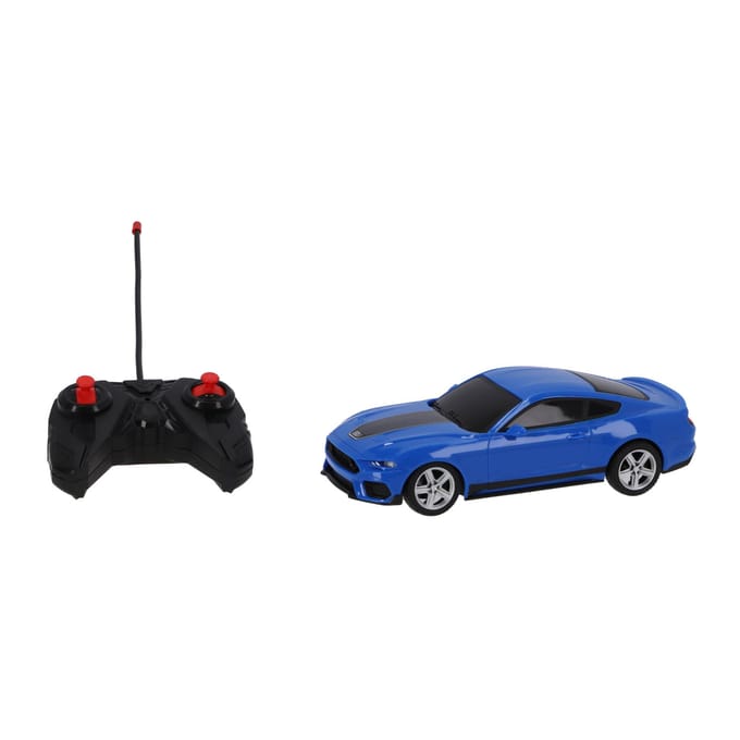 Radiografisch bestuurbare auto - Ford 124 Mustang Mach 1 - blauw