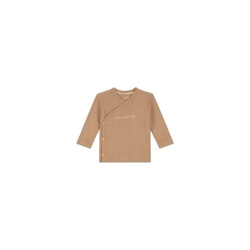 Prénatal newborn shirt rib Pure Dark Sand Brown 68 unisex