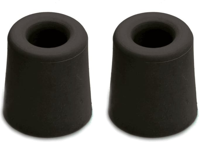 Stoot rubber Deurstopper - 5x - zwart - rubber - 5 x 4 cm - deurbuffer blokje