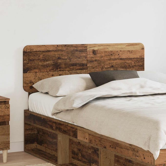 vidaXL - Hoofdbord - Oud - Hout - Bewerkt - hout