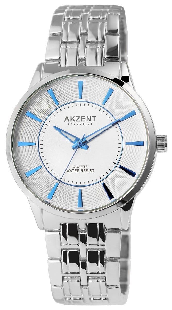 AKZENT Herenhorloge metaal Lakis, 3 ATM