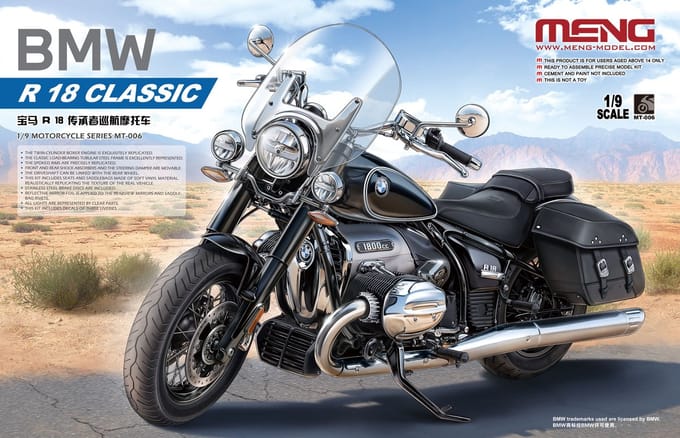 Meng Model Modelbouwpakket Motorfiets - MENG MT006 BMW R18 Classic - Motorfiets Plastic - 1:9 - Modelbouw