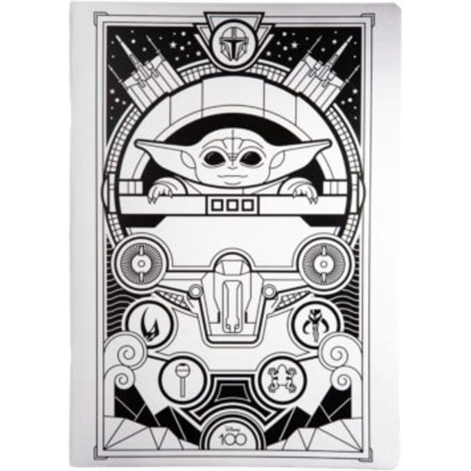 Disney 100 black collection mickey - schrift a4 60 pagina's, gelinieerd