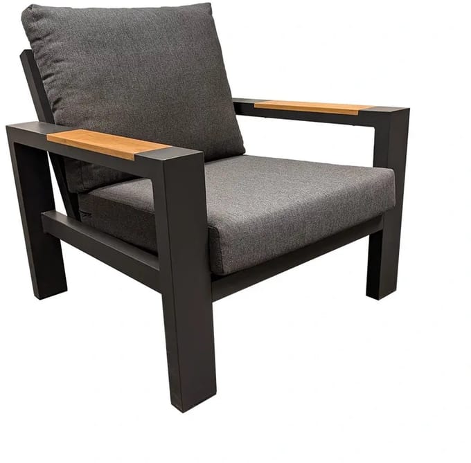 Buitengewoon Boet Benton Lounge Tuinstoel - Antraciet