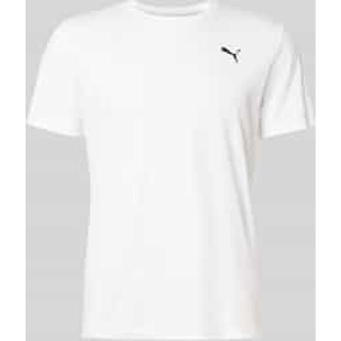 T-shirt met logo en ronde hals