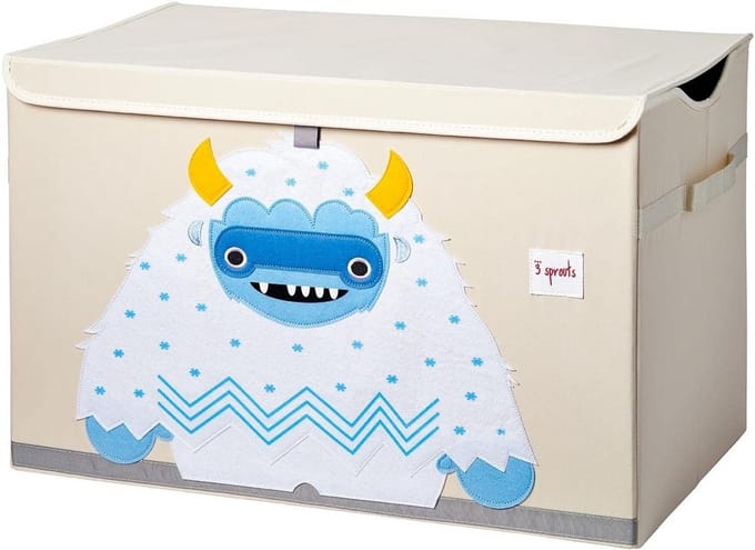 Grote Speelgoedkist met Deksel en Yeti Thema
