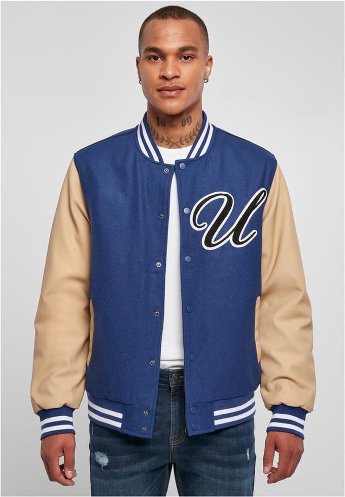 Urban Classics - Big U College jacket - XL - Blauw