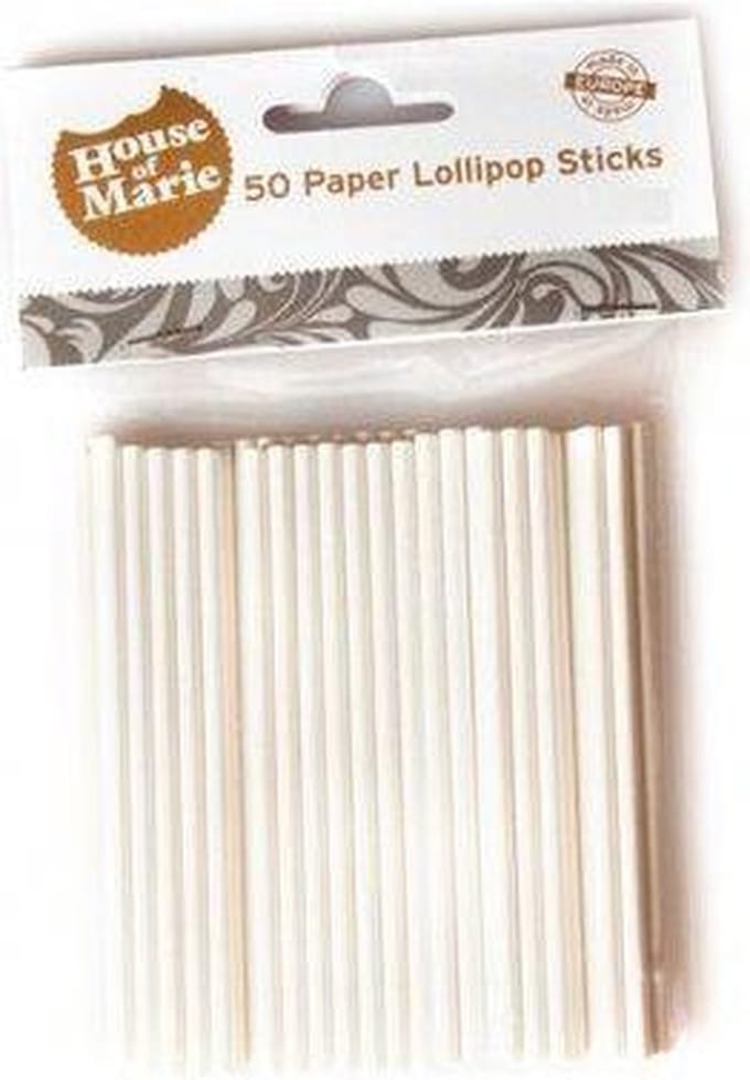 Papieren Cakepop / Lollipop stokjes 10 CM - 50 Stuks