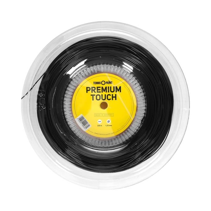 Tennis-Point Premium Touch Rol Snaren 220m-Zwart