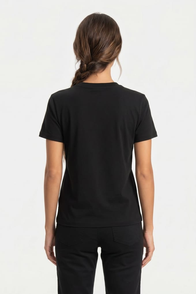 Calvin Klein Ss Classic Foil Ck Tee Khn 001 Black/combo Größe: S | Hemden Outlet | Damen | Schwarz